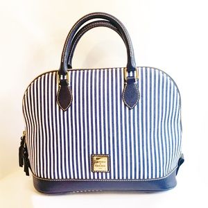 Blue Dooney & Bourke  Leather Zip Top Satchel